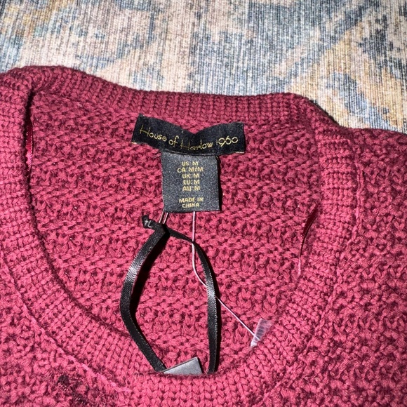 House of Harlow 1960 Deep Maroon or burgundy Cardigan - Picture 2 of 5
